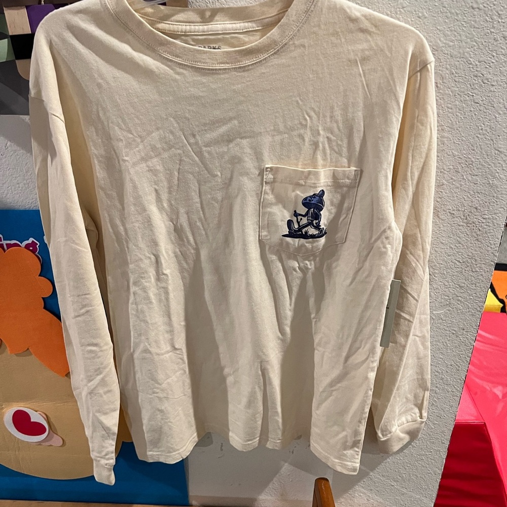 Free people- park’s project Cream Long Sleeve Crew Neck T-Shirt